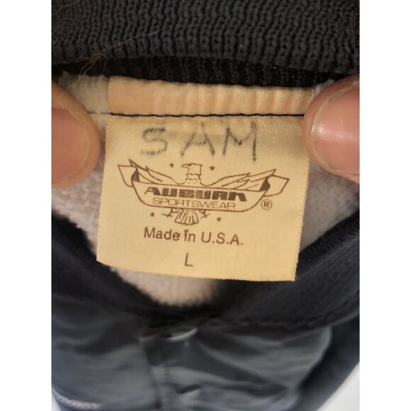 Vintage 1980s Auburn DWP Golf Club Satin Bomber Jacket Large 23.5 x 27 - Picture 3 of 3